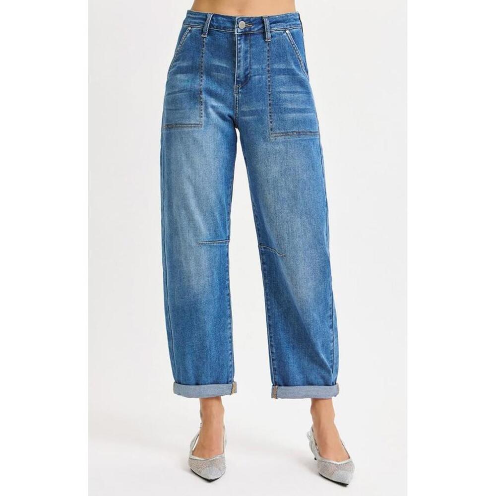 High Rise Blue Jeans - Picture 2 of 5